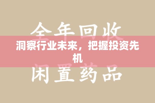 江门洞察行业未来，把握投资先机